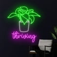 thumbnail image 1 of Handmadetneonsign Thriving Plant Pot Neon Light, Thriving Green Plant Pot Led Light, Green Leaf, 1 of 5
