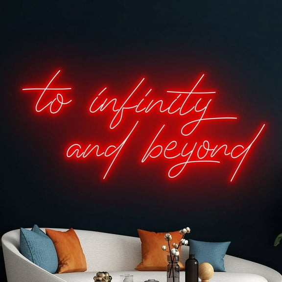 Handmadetneonsign To Infinity And Beyond Neon Sign, To Infinity And Beyond LED Light, Quote Sign