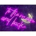 thumbnail image 1 of Handmadetneonsign To The Moon And Back Neon Light, To The Moon And Back Neon Sign, To The Moon And Back Led Light, Wall Décor, 1 of 4
