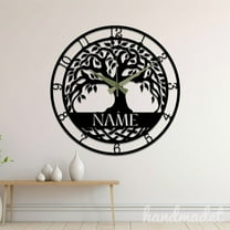 Handmadetneonsign Tree Of Life Wall Clock Unique, Year Date Round Wall Clock, Text Oversize Wall Clock 55768