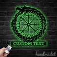 thumbnail image 1 of Handmadetneonsign Viking Compass Name Metal Wall LED Light, Viking Compass Metal Sign Home Decor, 1 of 5