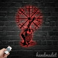 thumbnail image 1 of Handmadetneonsign Viking Compass Name Metal Wall LED Sign, Viking Compass Metal Light Home Decor, 1 of 5