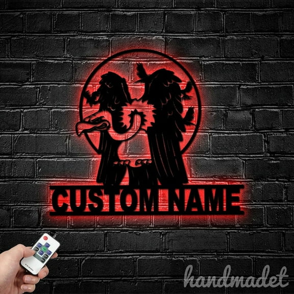 Handmadetneonsign Vulture Bird Metal Wall Art Light, Animal Metal Sign Wall Decor, Home Metal Decor 58101