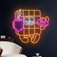 thumbnail image 1 of Handmadetneonsign Waffle Drink Coffee Neon Sign, Waffle Led Sign, Waffle Led Light, Baking Baker, 1 of 5