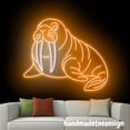 thumbnail image 1 of Handmadetneonsign Walrus Neon Sign, Walrus Led Sign, Walrus Neon Light, Sea Animal Led Light 71368, 1 of 4