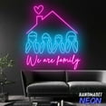 thumbnail image 1 of Handmadetneonsign We Are Family Neon Sign, Heartwarming Led Light For Home & Living Room Decor 132484, 1 of 5