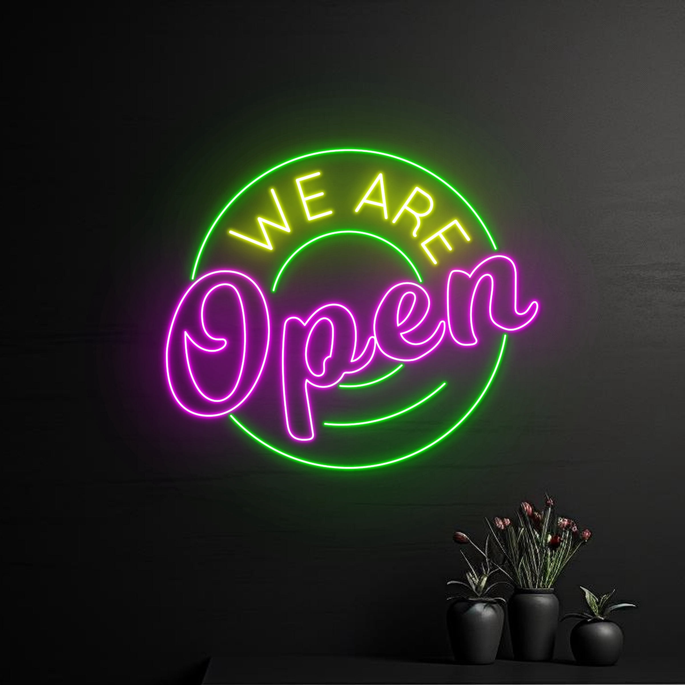 Handmadetneonsign We Are Open Led Sign, We Are Open Neon Sign, Open Led Light, Custom Text Led