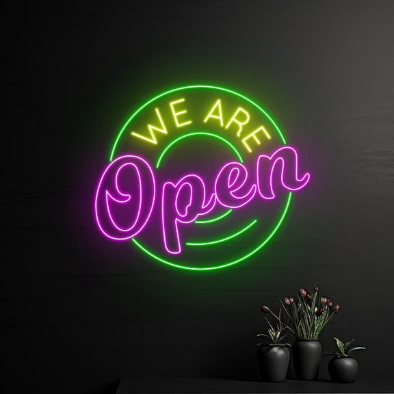 Handmadetneonsign We Are Open Led Sign, We Are Open Neon Sign, Open Led Light, Custom Text Led