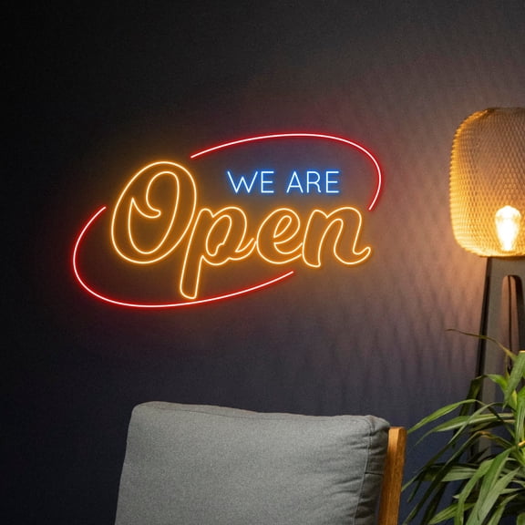 Handmadetneonsign We Are Open Led Sign, We Are Open Neon Sign, Open Led Light, Custom Text