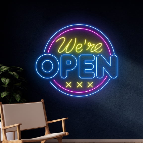 Handmadetneonsign We Are Open Led Sign, We Are Open Neon Sign, Open Led Light, Custom