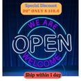 thumbnail image 1 of Handmadetneonsign We Are Open Led Sign, Welcome We Are Open Neon Sign, Wall Decor, Bar Open Light, 1 of 5