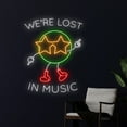 thumbnail image 1 of Handmadetneonsign We're Lost In Music Led Sign, Disco Ball Star Neon Light, Lost In Music Neon Sign, 1 of 5