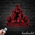 thumbnail image 1 of Handmadetneonsign Weightlifter Metal Wall Art Light, Gym Sport Metal Sign Wall Decor, Gym Metal Decor, 1 of 5