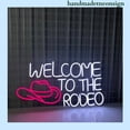 thumbnail image 1 of Handmadetneonsign Welcome To The Rodeo Neon Sign, Cowboy Hat Wall Art, Western Cowboy Home Wall Decor 037872, 1 of 5