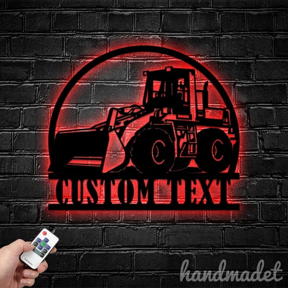 Handmadetneonsign Wheel Loader Metal Wall Art Light, Vehicle Metal Sign Wall Decor, House Metal Decor 55297