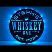 Handmadetneonsign Whiskey Bar Metal Wall Art, Whiskey Metal Sign Wall Decor, Bar Club Wall Decor