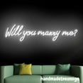 thumbnail image 1 of Handmadetneonsign Will You Marry Me Neon Sign, Quote Wall Art Decor, Wedding Party Wall Decor 65686, 1 of 5
