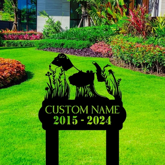 Handmadetneonsign Wire Fox Terrier Memorial Metal With Stake, Dog Metal Stake, Garden Metal Stake Decor 63155