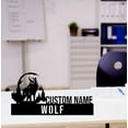 thumbnail image 1 of Handmadetneonsign Wolf Metal Nameplate, Wolf Animal Nameplate, Wolf Animal Desk Name Plate Decor, 1 of 4