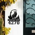 thumbnail image 1 of Handmadetneonsign Wolf Moon Forest House Number Metal Wall Art LED Light - Personalized Sign Home Decor, 1 of 5
