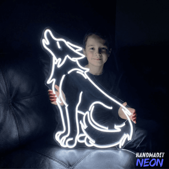 Handmadetneonsign Wolf Neon Sign, Animal Led Sign, Man Cave Decor, Wolf Lover Gift
