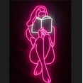 thumbnail image 1 of Handmadetneonsign Woman Reading Books Led Sign, Reading Led Sign, Wall Decor, 1 of 5