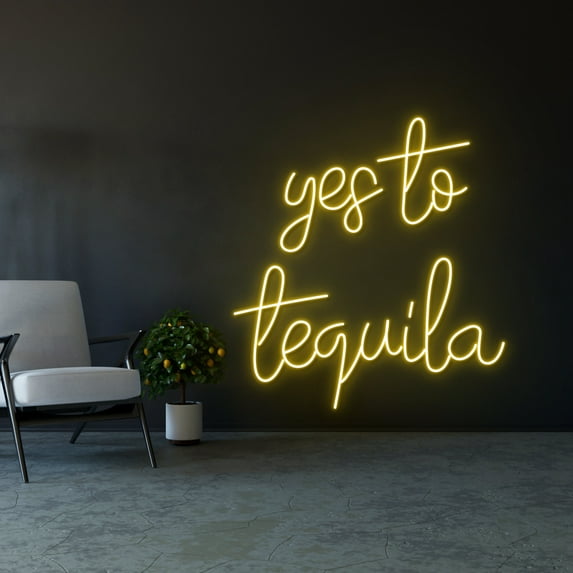 Handmadetneonsign Yes To Tequila Neon Signs, Yes To Tequila LED Lights, Yes To Tequila Sign Décor