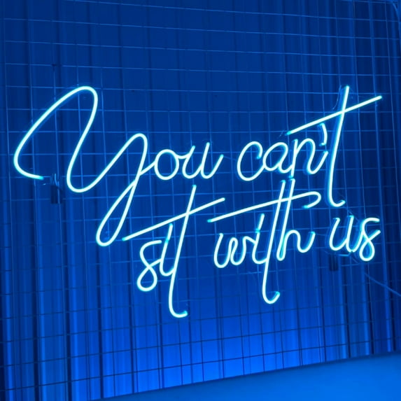 Handmadetneonsign You Can't Sit With Us Neon Sign, Quotes Wall Art Decor, Home Bar Pub Office Wall Decor