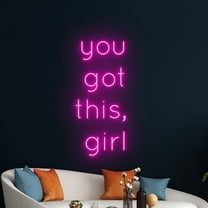 Handmadetneonsign You Got This, Girl Neon Sign, You Got This Girl Wall Decor, Personalized Quote Wall Decor