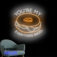 thumbnail image 1 of Handmadetneonsign You’re My Everything Bagel Neon Sign, Donut Led Sign, Donuy Neon Light, Wall Art 93394, 1 of 5