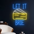 thumbnail image 1 of Handmadetneonsign let It Brie Neon Sign, Cheese Neon Led Wall Art Decor, Food Kitchen Home Wall Decor, 1 of 3