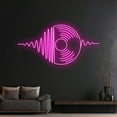 thumbnail image 1 of HandmadetneonsignCustom Record Disc Led Sign, Music Sound Wave Neon Light, DJ Neon Sign, Home Decor, 1 of 4