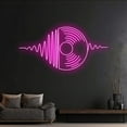 thumbnail image 1 of HandmadetneonsignCustom Record Disc Led Sign, Music Sound Wave Neon Light, DJ Neon Sign, Home Decor, 1 of 4