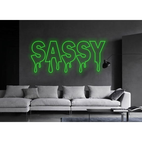 HandmadetneonsignDripping Sassy Led Sign, Sassy Neon Sign, Wall Decor, Home Decor