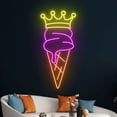 thumbnail image 1 of HandmadetneonsignIce Cream King Crown Neon Sign, King Crown Ice Cream Neon Light, Home Decor, 1 of 5