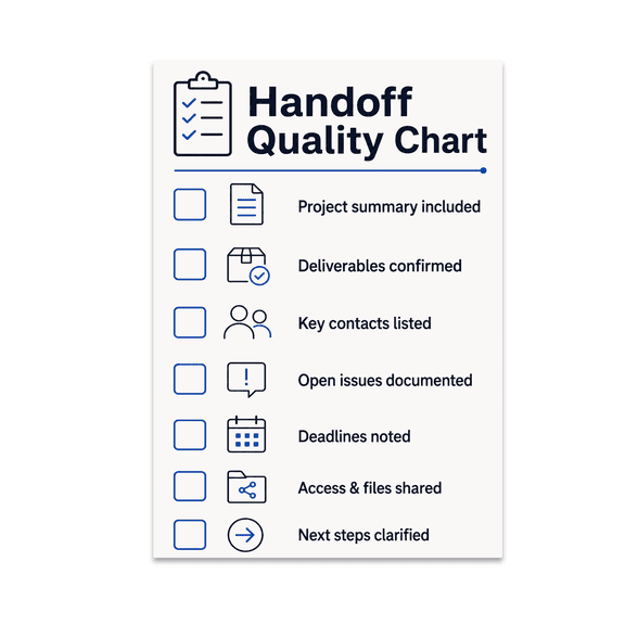 Handoff Quality Chart - Project Management Enthusiast - 13x19 Poster Print