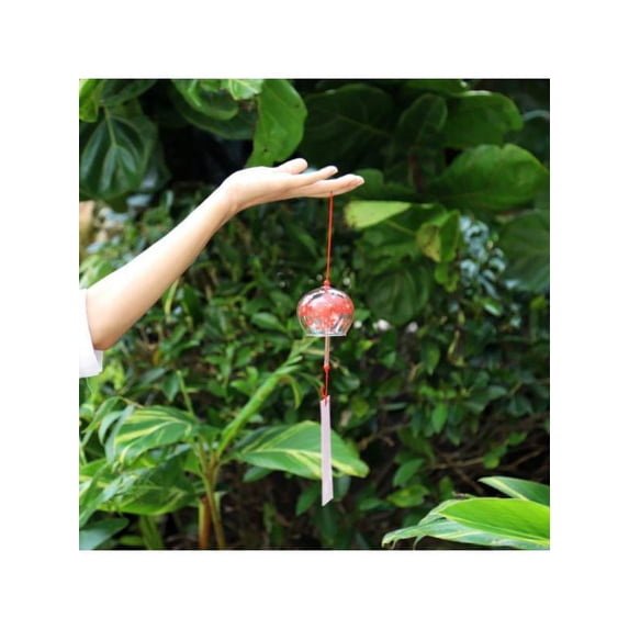 Handpaint Sakura Glass Wind Chimes Wind Bells Home Garden Office Hanging Decorations