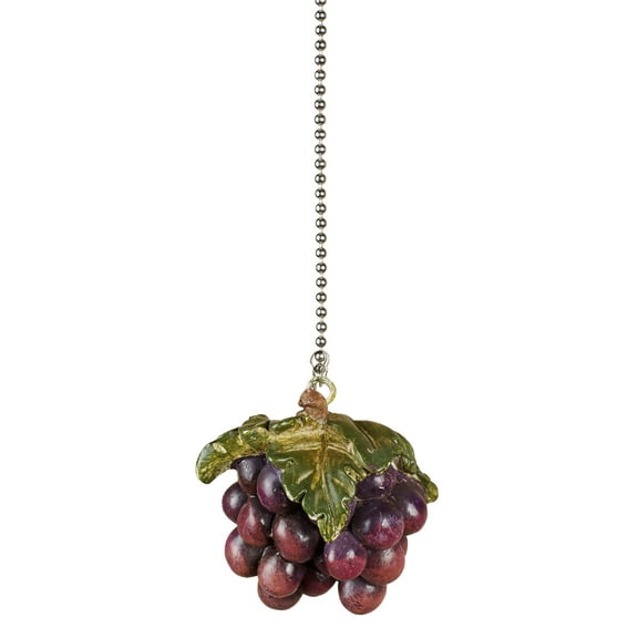Handpainted Grape Harvest Ceiling Light or Fan Pull Fan Pull 2x1.75x2, 12.5 pull chain