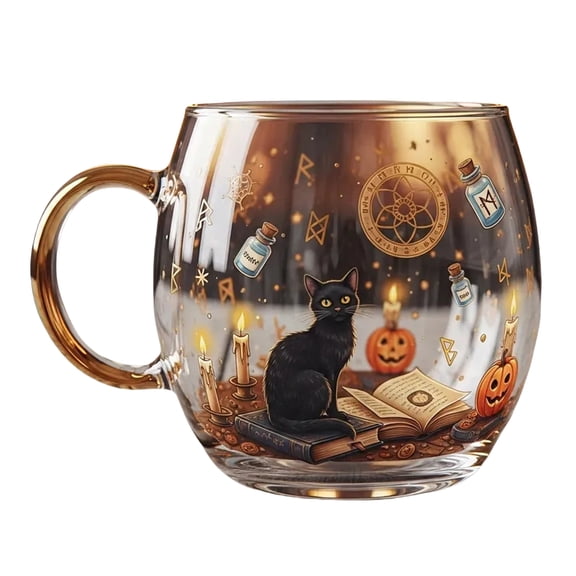 Handpainted Halloween Glass Cup For Dinner Parties Dishwasher Safe 101ml Kitchenwares Party Tableware Glass Mugs