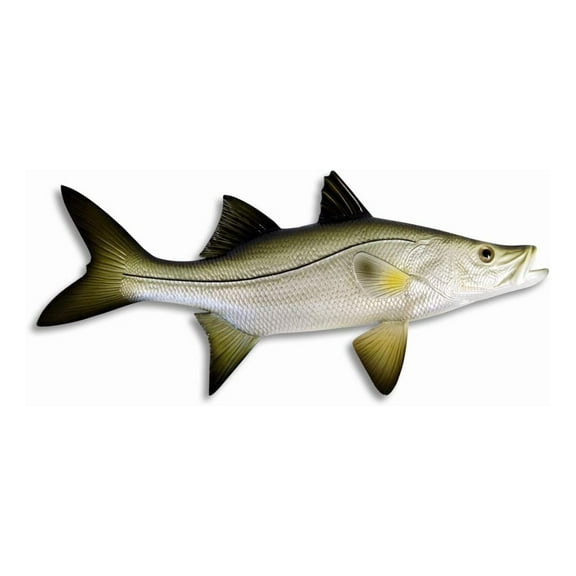 Handpainted Snook Fish Wall Mount Decor Room Ornament Plaque 19"