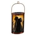 thumbnail image 1 of Handpainted Solar Glass Lantern, Cat- 6 x 9.5 x 4 Inches Indoor and Outdoor Lighting, 1 of 2