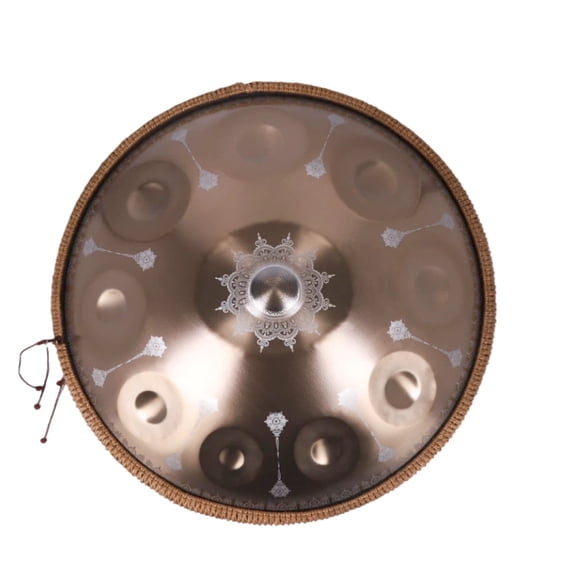 Handpan Drum Sets Classic Gold with Pattern 22inch Handmade 10notes Handpan for Professional Performance