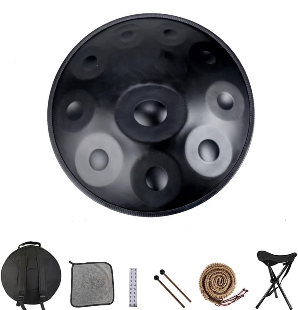 Handpan Drum in D Minor 440Hz 10 Notes 22 Inche Steel drum percussion instrument