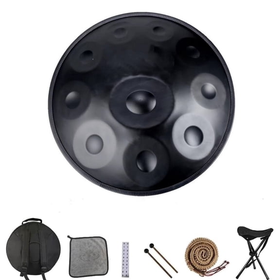 Handpan Drum in D Minor 440Hz 10 Notes 22 Inche Steel drum percussion instrument