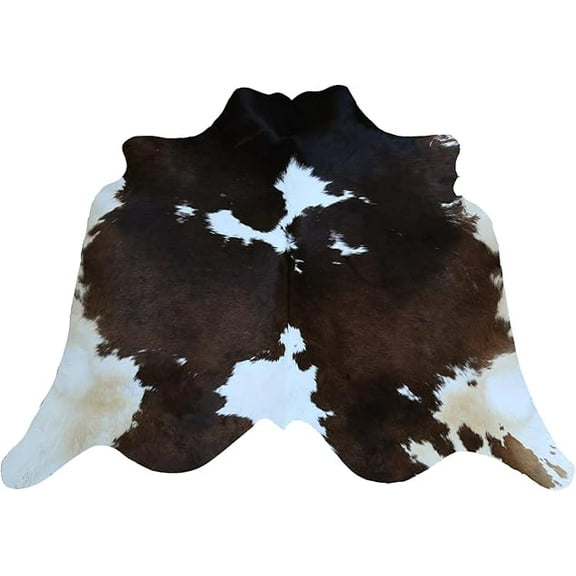 Handpicked Black White Cowhide Rug, Real Leather Animal Hide, Hair-on Finish, Perfect Accent for Rustic and Modern Home Décor