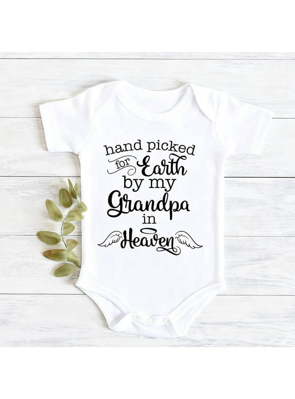 Handpicked for Earth by my Grandpa in Heaven, Bodysuit, Toddler Shirt, Baby Shower Gift, Pregnancy Announcement