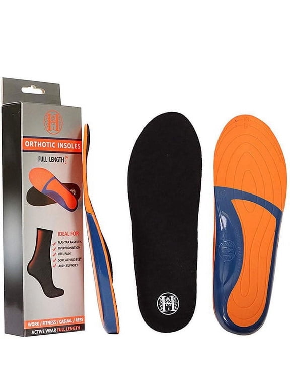 Handpoint Shoe Insoles for Men, Memory Foam Insoles Relieve Flat Feet & Heel Pain Anti-Fatigue Arch Support Work Boot/Hiking Shoe Inserts (M)