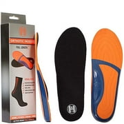 Euchirus Shoe Insoles for Men, Memory Foam Insoles Relieve Flat Feet & Heel Pain Anti-Fatigue Arch Support Work Boot/Hiking Shoe Inserts (s)