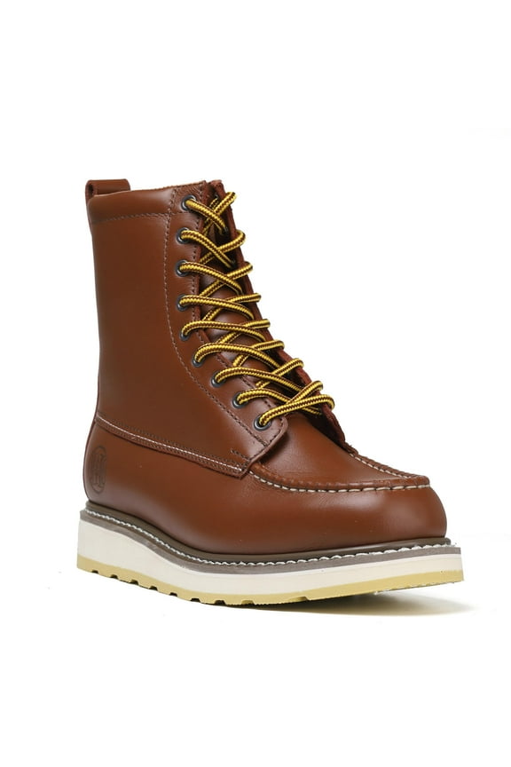 Waterproof Oil Resistant Soft Toe Work Boots for Men 8 inch Classic Stylish Mens Work Boots H86994