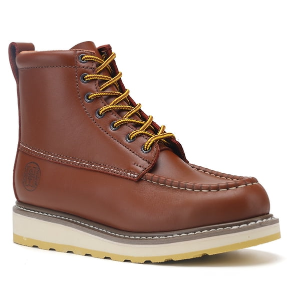 Handpoint Waterproof Oil Resistant Steel Toe Work Boots for Men 6 inch Classic Stylish Mens Safety Work Boots H84992EE Size 7.5
